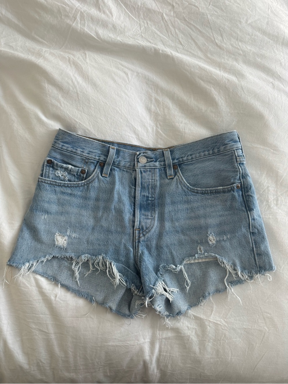 Levi’s 501 Distressed Denim Shorts